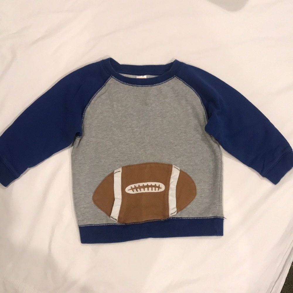 Gymboree sweatshirt with football front pocket